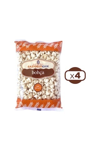 Gazioğlu Üçler Bohça Kuru Mantı 500 Gr X 4 Adet