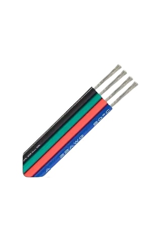 4 Pin Kordon Kablo 4x0.22mm Rgb Şerit Led Kablosu 4 Lü Jst Elektrik Kablosu Kalaylı Bakır Kablo 100 Metre