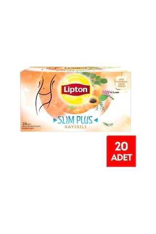 Lipton Slim Plus Kayısılı Bardak Süzen Poşet Bitki Çayı 20'li Paket