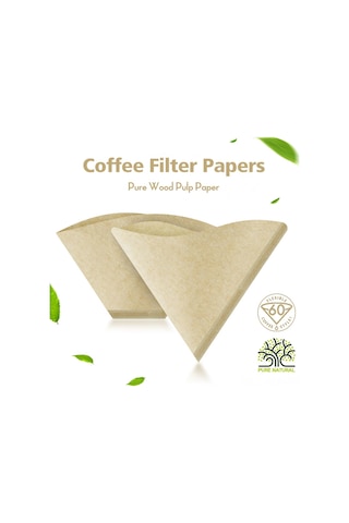 Neevoyu 100 Adet Saf Ahşap Kâğıdı Konik Kahve Filtresi - 1-2 Kişilik, Kimyasal Madde Yok, Drip Çaydanlık Uyumlu Diğer