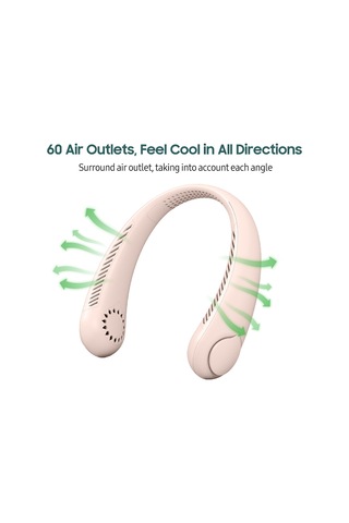 Springsun Taşınabilir Pervanesiz Boyun Soğutucu - Şarj Edilebilir 3 Hızlı, U Tasarım, Spor/seyahat/ev/ofis İçin Eller Serbest