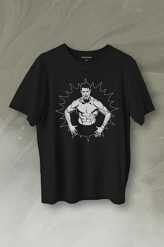 Cr7 Cristiano Ronaldo Kaslı Vücut Manchester United Baskılı Tişört Unisex T-shirt 001