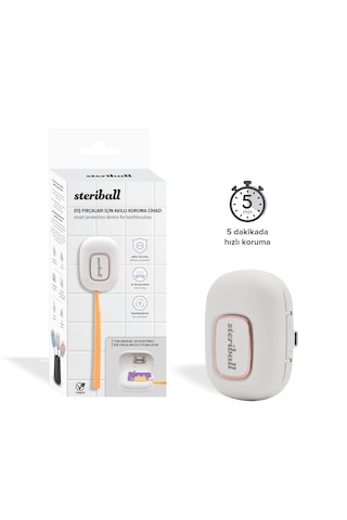 Steriball Diş Fırçaları İçin Akıllı Koruma Cihazı - Beyaz