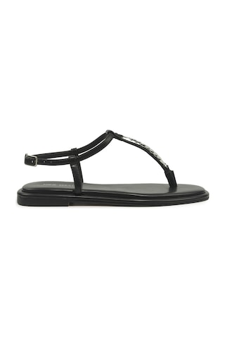 Nine West Orıa 6fx Siyah Kadın Düz Sandalet 000000000102052487 Siyah