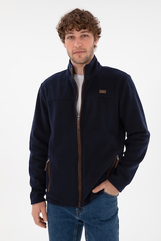 U.S. Polo Assn. Erkek Lacivert  Polar Örme Hırka 50290594-VR033