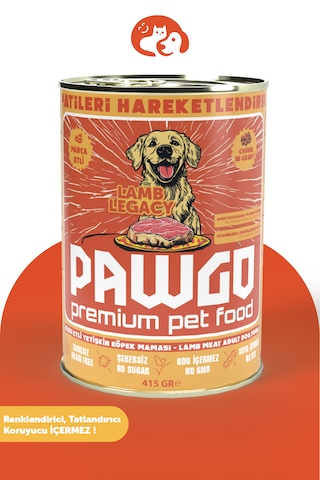 PAWGO Lamb Legacy Kuzu Etli Premium Yetişkin Parça Etli Köpek 415 G