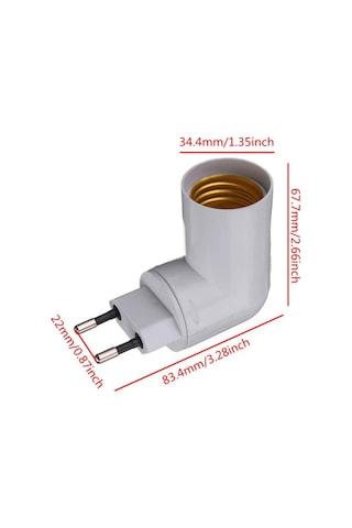 Kosona Beyaz Ateş Engelleme Pbt Pp'den E27'a Led Ampul Bağıcı Dönüştürücü Uyumlu Tutucu Beyaz