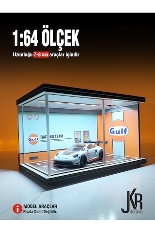 Gulf Diecast Led Işıklı Akrilik Korumalı Stand/diorama 1:64 Ölçek