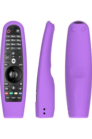 Qingmipy Lg An-mr600/mr650a Akıllı Tv Kumanda Koruması - Silikon Kapak Mor Renk 191x53x38mm - Dayanıklı Kullanım Kolay DiğER