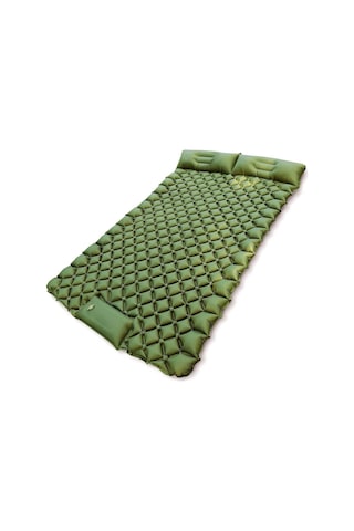 Nurcamp Pompasız Ayakla Şişen Çift Kişilik Katlanır Kamp Yatağı Yeşil