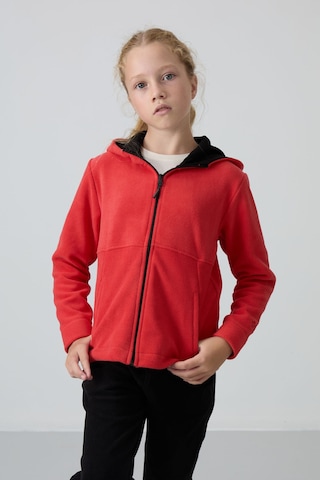 Standart Fit Kapüşonlu 2li Paket İndigo-fiesta Kız Çocuk Sweatshirt - 75152 Kırmızı - Mavi