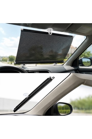 Sunup Sn-22132 Araç İçi Otomatik Geri Sarımlı Katlanabilir Gözenekli Güneşlik 40x125cm