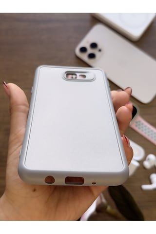 Samsung Galaxy J7 Prime Uyumlu Kamera Korumalı Darbeye Dayanıklı Renk Atmayan Keep Silikon Kılıf Gri