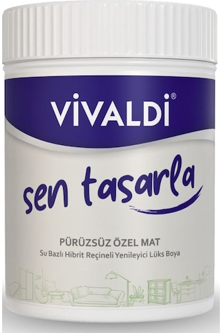 Vivaldi Tüm Yüzeyler İçin Su Bazlı Akrilik Yenileme Boyası 1 L