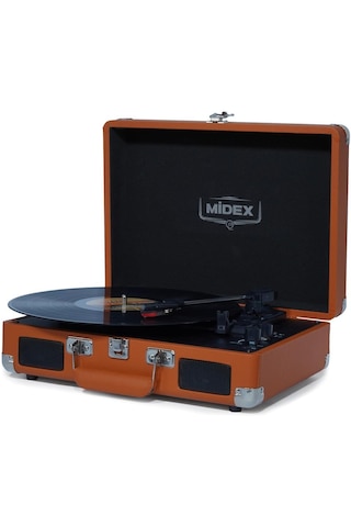 Midex MTX-101OR 3 Devir Nostaljik Retro Pikap Plak Çalar + İğne