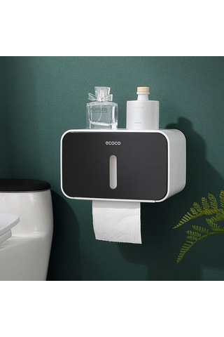 Siyah Mengnı Taşınabilir Tuvalet Kağıdı Tutucu Duvara Monte Banyo Depolama Rafı Yaratıcı Katlanabilir Askı Doku Kutusu Ev Tuvalet Kağıdı Tutucu