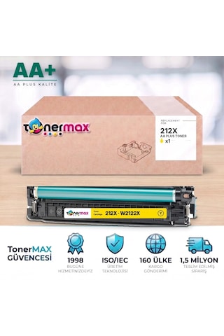 Hp 212x W2122x Sarı Uyumlu Toner Aa Plus / Color Laserjet Enterprise M554 / M555 / Mfp M578