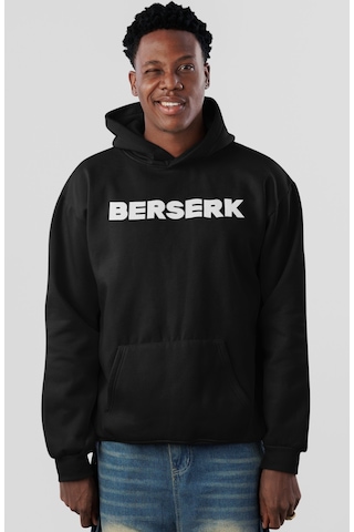 Sevbano Berserk Guts Anime Sırt Baskılı Unisex Oversize Penye Hoodie Siyah
