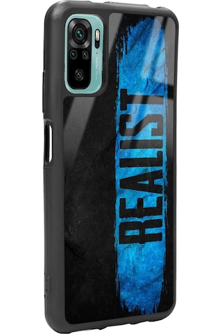 Xiaomi Redmi Note 10 - Note 10s Realist Tasarımlı Glossy Telefon Kılıfı Siyah
