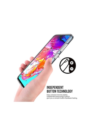 Samsung Uyumlu Galaxy A70 Kılıf Zore Gard Silikon-Renksiz