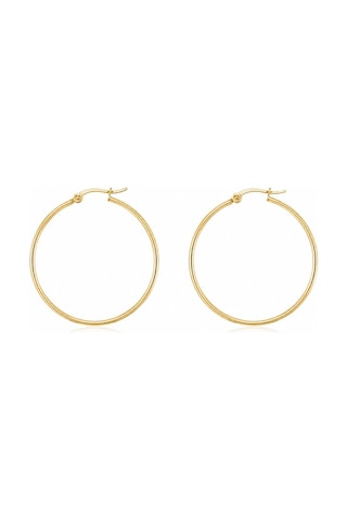 Gold Çelik Halka Küpe -621