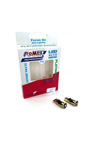 Femex Ampul Platinum Kırmızı T10 3smd Chipset Led Aktif Canbus