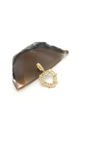 Ajda Charm Çelik Altın Kaplama Kadın Taşlı Kalp Model-chr-126 Gold