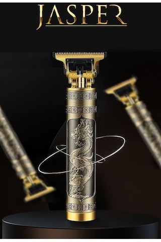 Jasper Metal Gövdeli T Bıçak Saç Ense Sakal Tıraş Makinesi
