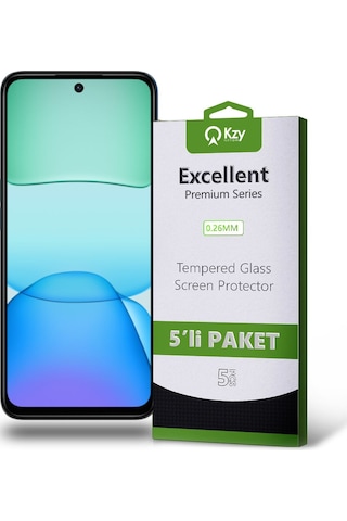 Xiaomi Redmi 13 İle Uyumlu Temperli Ekran Koruyucu Kırılmaz Cam Ekonomik 5'li Paket