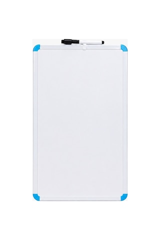 Manyetik Silinebilir Beyaz Yazı Tahtası 28x43.2 Cm Plastik Çerçeveli + Marker Kalem, Magnet Ve Montaj Seti
