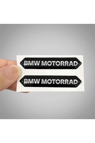 BMW 3D Gümüş Arma Sticker Yapıştırma 2 Adet