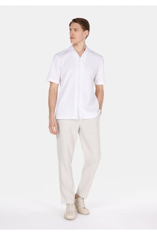 Colin's Colins Regular Fit Shirt Neck Jakarlı Erkek Beyaz Kısa Kol Gömlek Cl1074590 Q1.v1 Wht