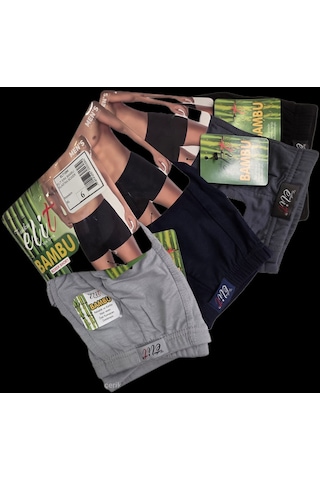 Tutku Elit 1254 Erkek Elastan Bambu Boxer 6 Adet Çok Renkli