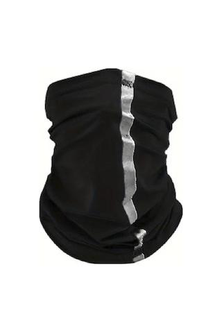 Bebo Store Extreme Spor Motor Kullananlara Özel Desenli Reflektörlü Buf Boyunluk Bandana Balaklava Siyah