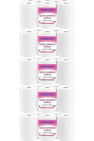Omnisoft İçten Çekmeli Havlu 6'lı 5 Paket 2.5 KG
