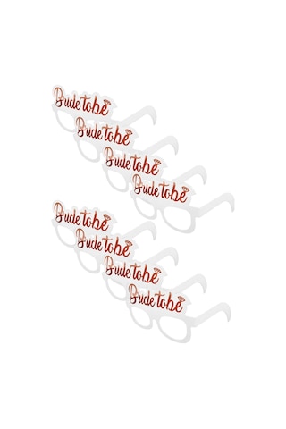 8 Adet Bride Konsepti Gözlük Rose Gold Bride To Be Yazılı Beyaz Bekarlığa Veda Partisi Gözlüğü