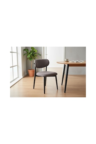 Efe Mobilya T-6008 Kemençe 70x120 Mdf Polo Antrasit Sandalye 4 Kişik Yemek Masası Takımı