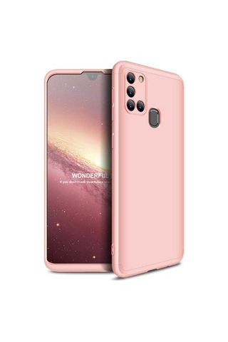 Galaxy A21s Kılıf Zore Ays Kapak Rose Gold