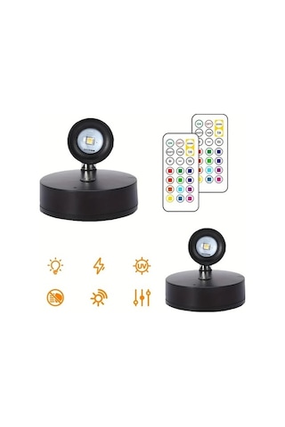 Fastbuy Altın 1 Bilgisayar Led Manyetik Duvar Lambası Uzaktan Kumandalı, Pil İle Çalışan, Yapışkanlı Dekorasyon Altın Altın