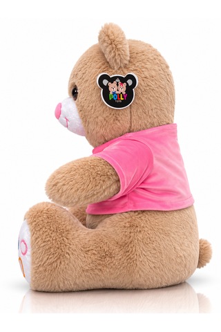 Ayıcık Elbiseli Ayıcık Yeni Seri Renkli 60cm - I Love You & Hediyelik Ayıcık Peluş Oyuncak Açık Kahverengi
