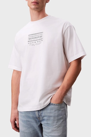 Calvin Klein Erkek T Shirt Lv04rf823g Yaf Beyaz Beyaz