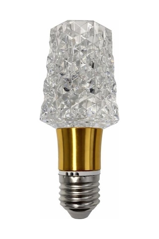 Ledolet 4w Diamond Kristal Vase Led Ampul Sarı Işık 3000k E27 Kristal Görünümlü Dekoratif Lamba