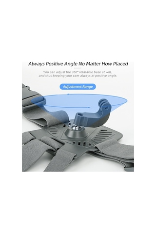 Bloomnest Sunnylife Xd742 Djı Osmo Pocket 3/gopro 12 Göğüs Kemeri, 360 Dönen Spor Kamera Aksesuarı Montajı Altın