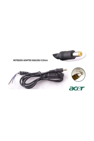 Navidata NVD-YD5 5.5 x 1.7 MM Acer Uyumlu Adaptör Tamir Kablosu 5.5 x 1.7 DC Kablo