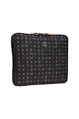 Bilik Deri Monogram Siyah Unisex Laptop & Evrak Çantası Tablet Mg Siyah