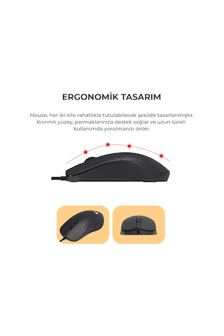 Lecoo CM101 USB Kablolu Türkçe Q Klavye & Mouse Set