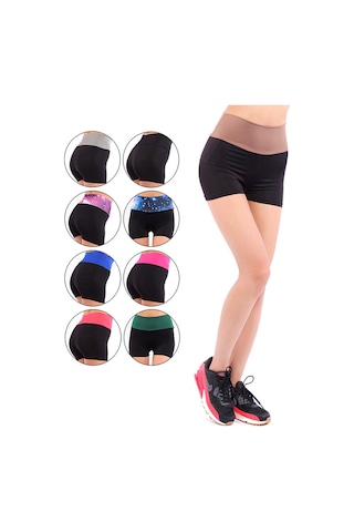 Yuntech01 Kadınlar İçin Yeşil Renkli Yoga Şortu - Yumuşak Kumaş, Akışkan Hareket, Spor Ve Egzersiz İçin Uygun Çok Renkli