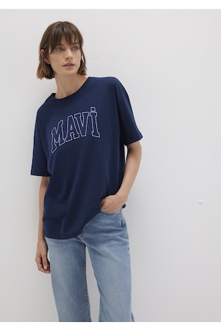 Mavi - Mavi Logo Baskılı Lacivert Tişört 1611193-70488 Lacivert