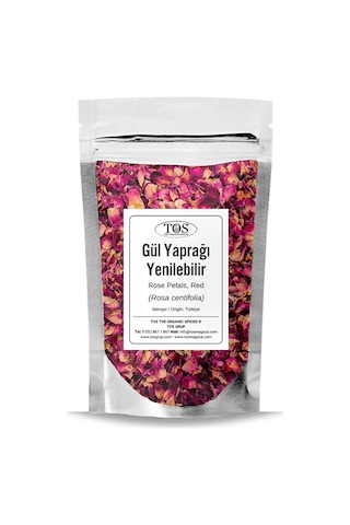 Gül Yaprağı 100 gr Yenilebilir (1. Kalite) Rosa centifolia / Rose Petals, Red Gül Yaprağı 100 gr Yenilebilir (1. Kalite) Rosa centifolia / Rose Petals, Red