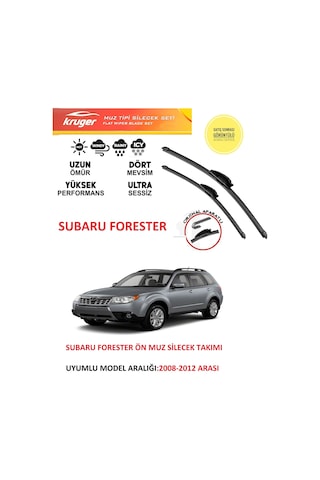 Subaru Forester Muz Silecek Silgi Silgeç Takımı 2011 Model Araca Özel Aparatsız Direk Montaj